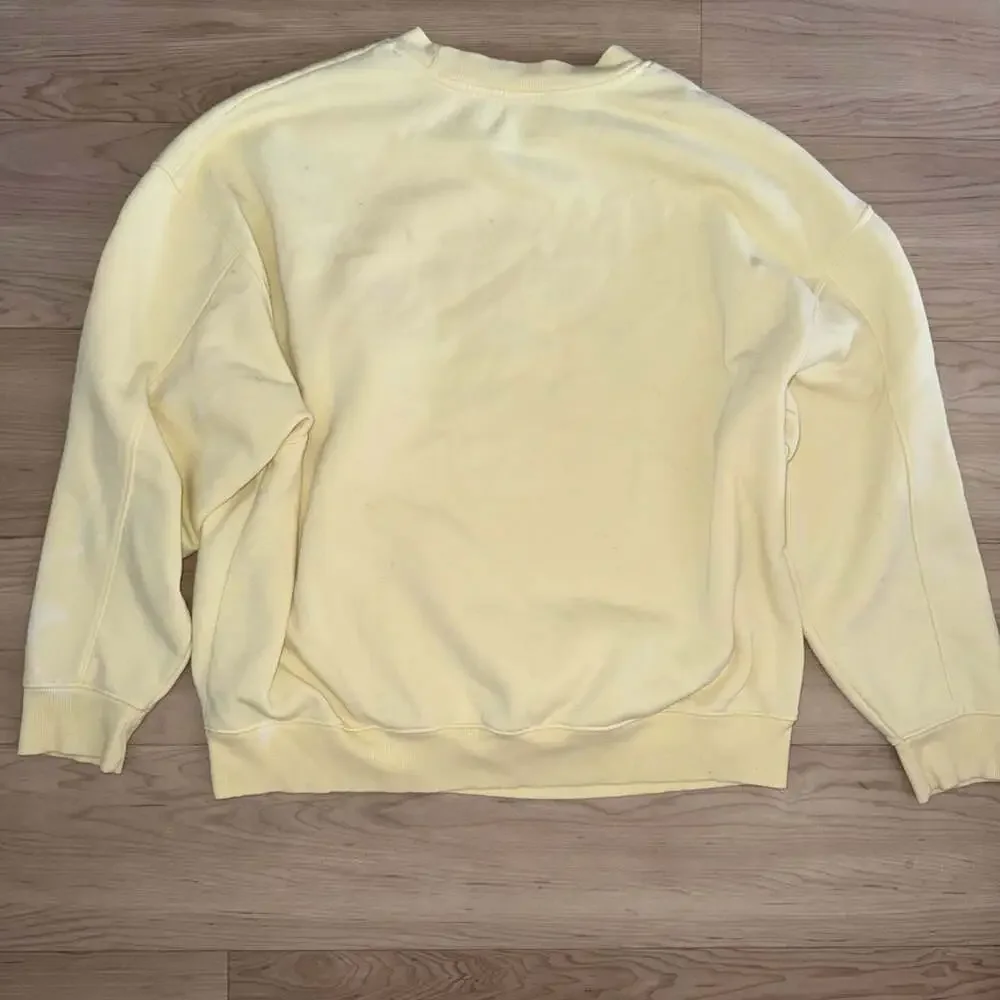 Wild Fable Pale Yellow Saint-Tropez France Crewneck Sweatshirt - Picture 6 of 7